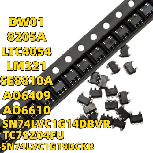 100PCS LTC4054 DW01 8205A AO6601 LM321 SN74LVC1G14 TC7SZ04FU SMD IC SOT-163 SOT-153 SOT-353 แบตเตอรี