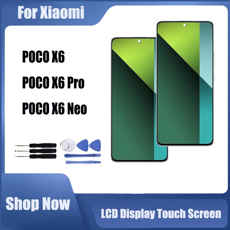สําหรับ Xiaomi POCO X6 X6 Pro X6 Neo จอแสดงผล LCD หน้าจอสัมผัสเปลี่ยน