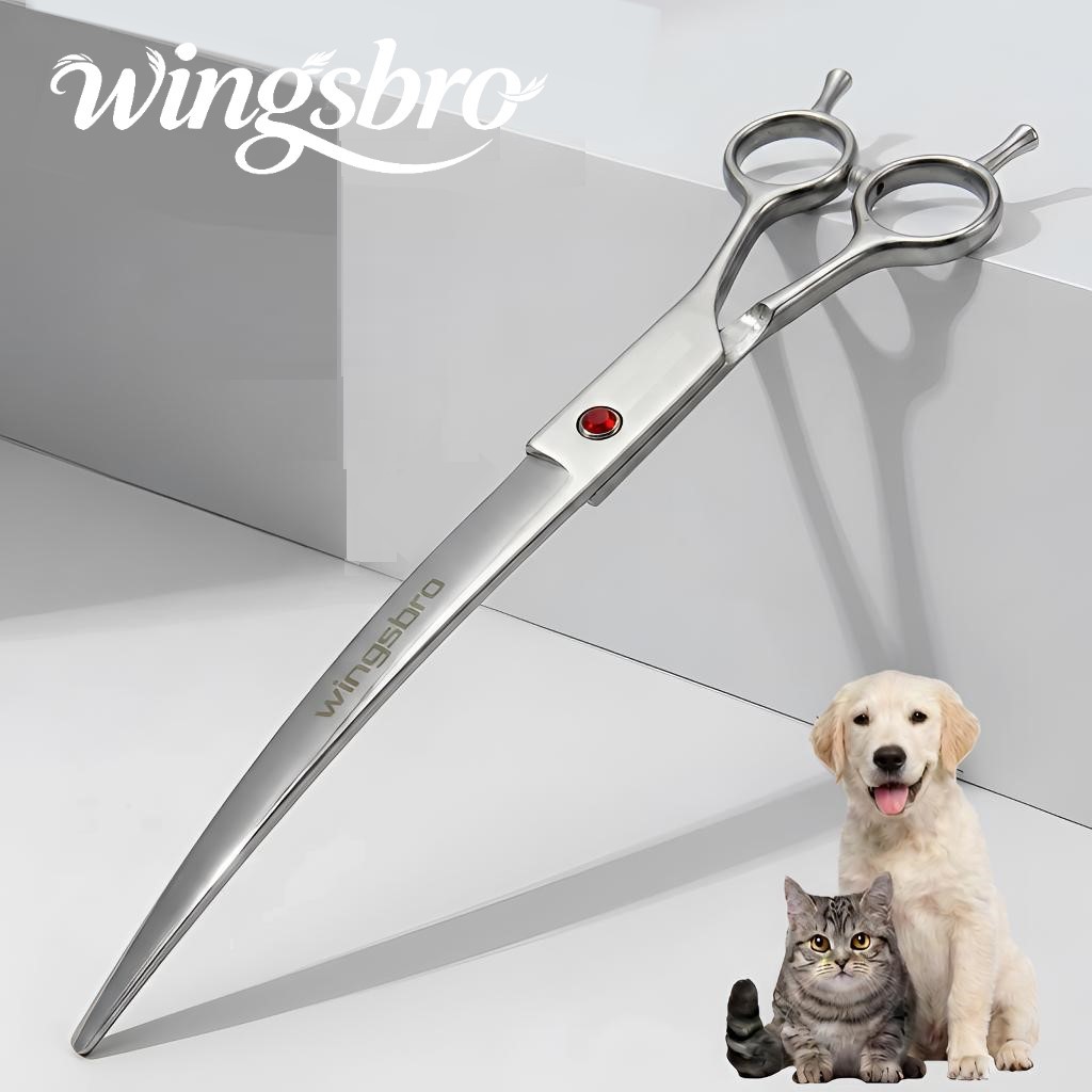 Wingbro 7.5/8.5 นิ้ว Professional Pet Grooming กรรไกร, สัตว์ตัดผมสําหรับสุนัข, Dog Grooming กรรไกรโค้ง