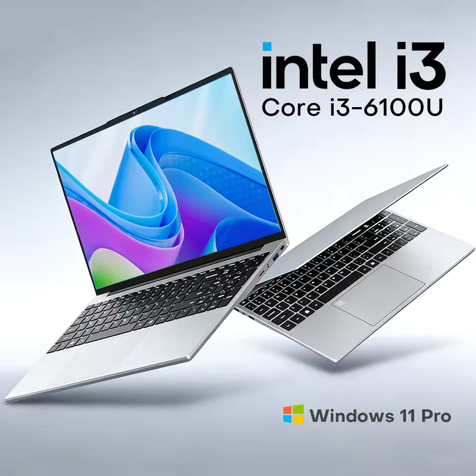 แล็ปท็อป Intel ขนาด 15.6 นิ้ว Intel Core i3-6100U 16GB RAM 1TB 2TB SSD คอมพิวเตอร์สํานักงานและการศึก