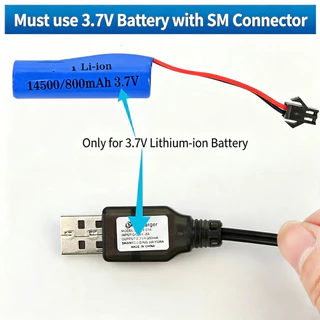 7.4V 3.7V Charger SM-2P SM-4P Reverse Li-ion แบตเตอรี่ไฟฟ้า RC รถเฮลิคอปเตอร์เรือสายชาร์จ USB 45 ซม.