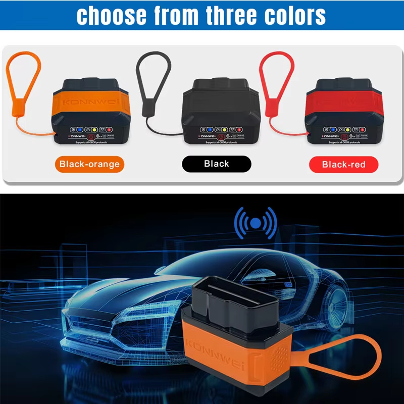 Konnwei KW906 บลูทูธ 5.0 ELM327 V1.5 รถ OBD2 เครื่องสแกนเนอร์ KW905 OBDII เครื่องมือวินิจฉัยอัตโนมัต