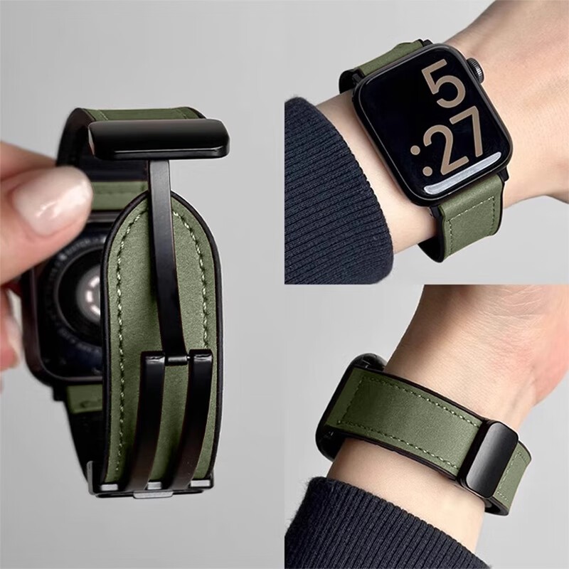 สายหนังสําหรับ Huawei Watch Fit 5/5 Pro ซิลิโคนหัวเข็มขัดแม่เหล็กสายรัดข้อมือสําหรับนาฬิกา Huawei 3/4/4 Pro Sport Watchband อุปกรณ์เสริม