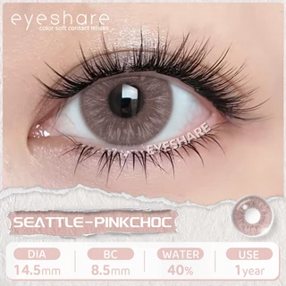 Eyeshare รุ่น SEATTLE คอนแทคเลนส์สี ขยายดวงตาอย่างละมุน รายปี Dia14.5 ค่าสายตา 0.00 สีสีชมพู 2ชิ้น 1คู่
