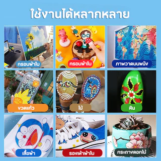 สีอะคริลิค Color Selected ขนาด 300ml สีสีสำหรับเด็กและผู้ใหญ่สำหรับผ้า/เสื้อผ้า/เล็บ/ผ้าใบ/ หิน ภาพวาดกันน้ำ