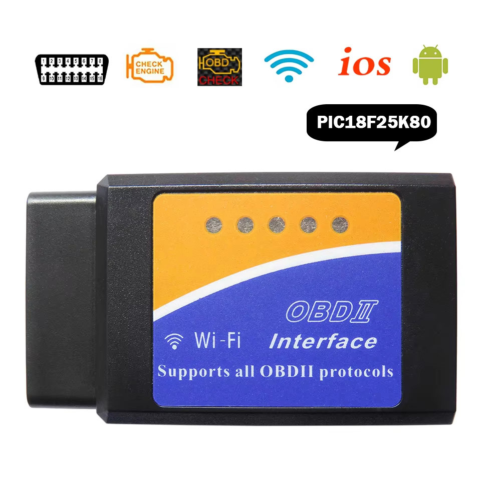 ELM-327 OBD2 เครื่องสแกนเนอร์ ELM327 WiFi V1.5 รถยนต์เครื่องมือวินิจฉัย ELM 327 V 1.5 Wi-fi Obd 2 เค