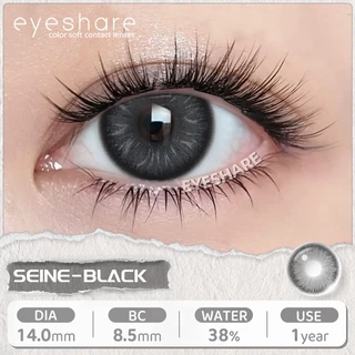 Eyeshare SEINE คอนแทคเลนส์สี ให้ดวงตามีมิติ รายปี Dia14.0 ค่าสายตา 0.00 สีเทาดำ 1คู่
