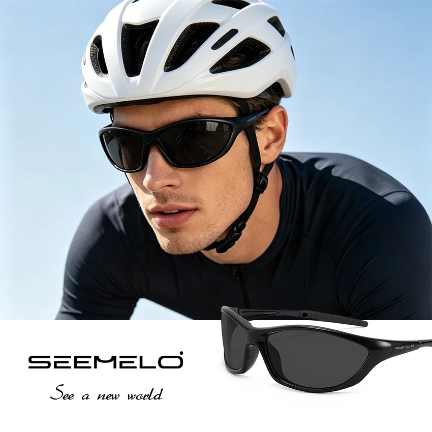 SEEMLO UV400 แว่นกันแดดสีน้ำเงินยืดหยุ่น ป้องกันรังสียูวี น้ำหนักเบา และวิสัยทัศน์ที่สะอาด เหมาะสำหรับการขับขี่และวิ่ง ผลิตภัณฑ์กีฬากลางแจ้งสำหรับผู้ชายและผู้หญิง