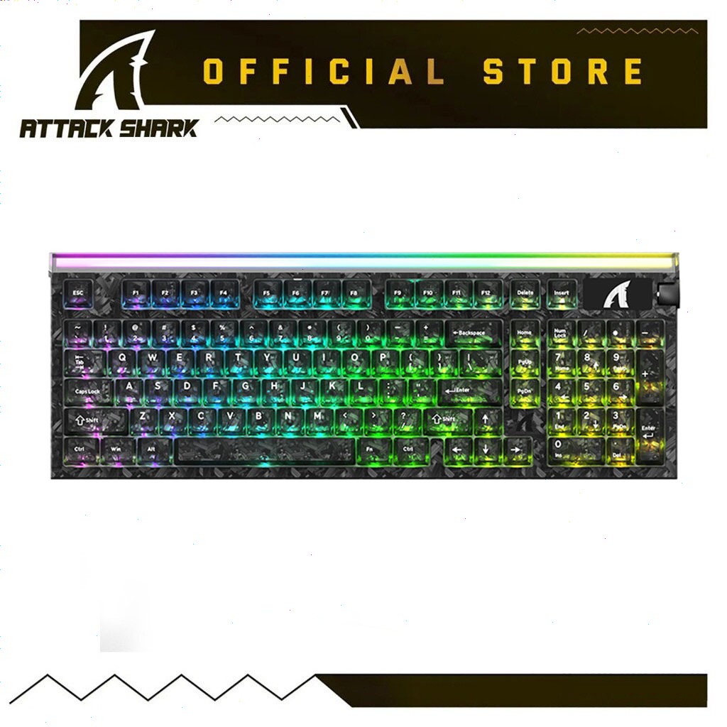 ATTACK SHARK R98 HE คาร์บอนไฟเบอร์ Rapid Trigger คีย์บอร์ดสวิตช์แม่เหล็ก