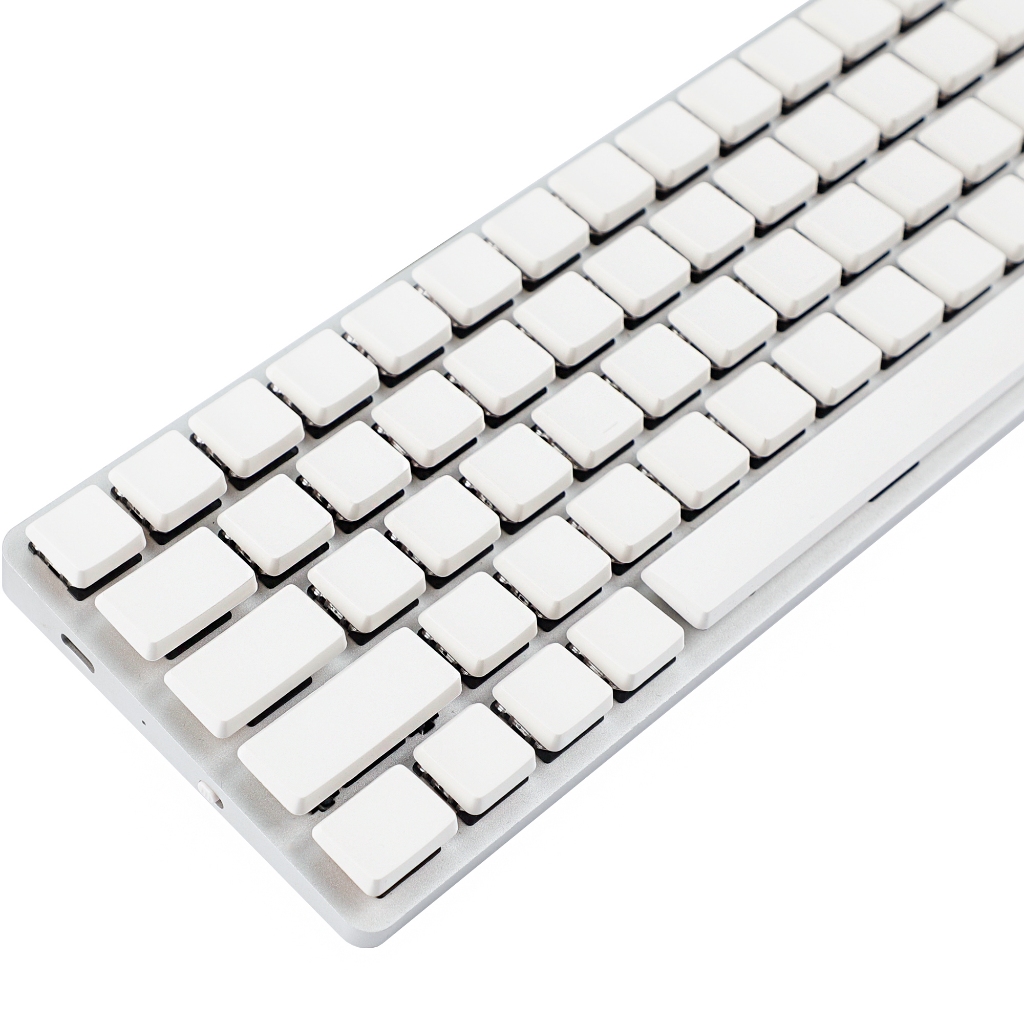 YMDK สีขาวเปล่ารายละเอียดต่ํา ABS Keycaps 115 คีย์เท่านั้นเข้ากันได้กับ Keychron Pro Max Low Profile