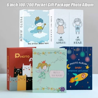 【จัดส่งภายใน 24 ชั่วโมง】อัลบั้มรูป 4x6 นิ้ว (4R) แบบสอด จุได้ 200 รูป ปกแข็ง กันฝุ่น โปสการ์ด