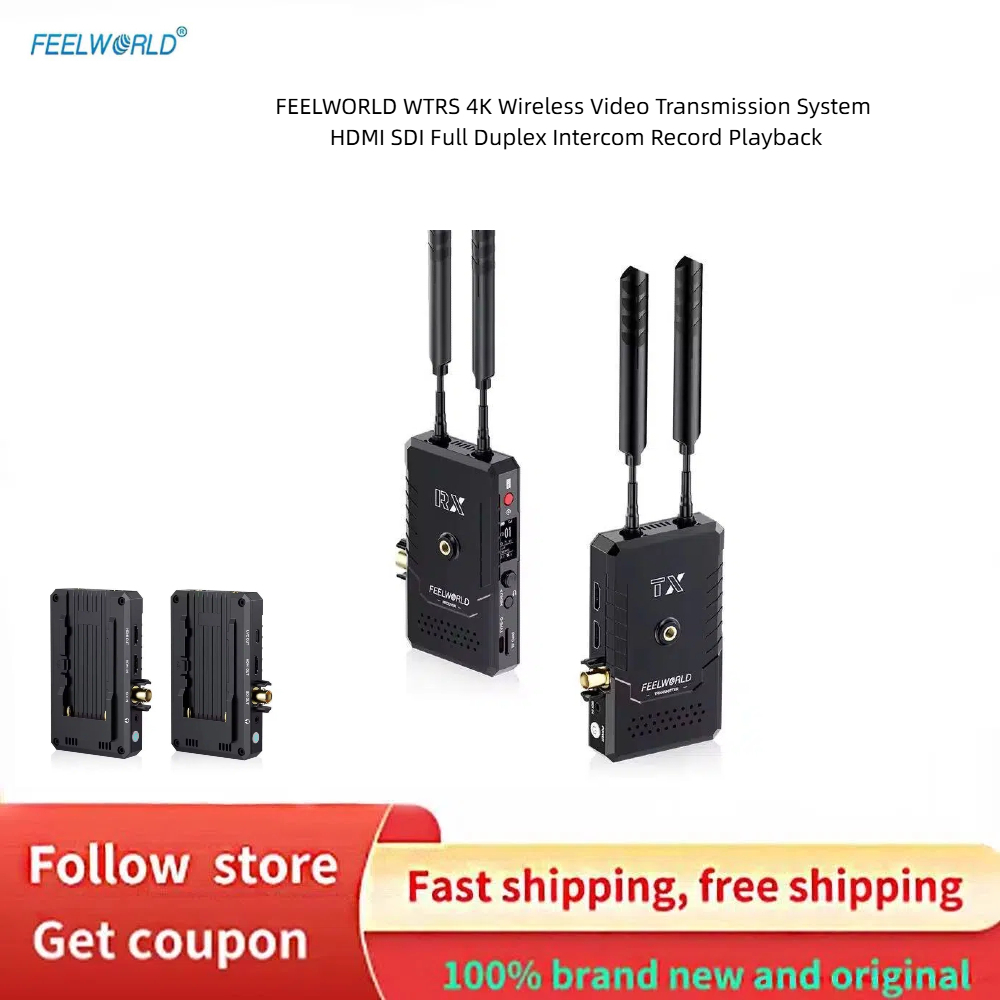 FEELWORLD WTRS การบันทึกการส่งภาพไร้สาย 4K และ Playback Full Duplex Voice Call 4K HDMI SDI UVC สตรีม