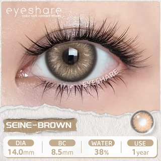 Eyeshare SEINE คอนแทคเลนส์สี ให้ดวงตามีมิติ รายปี Dia14.0 ค่าสายตา 0.00 สีเทาดำ 1คู่