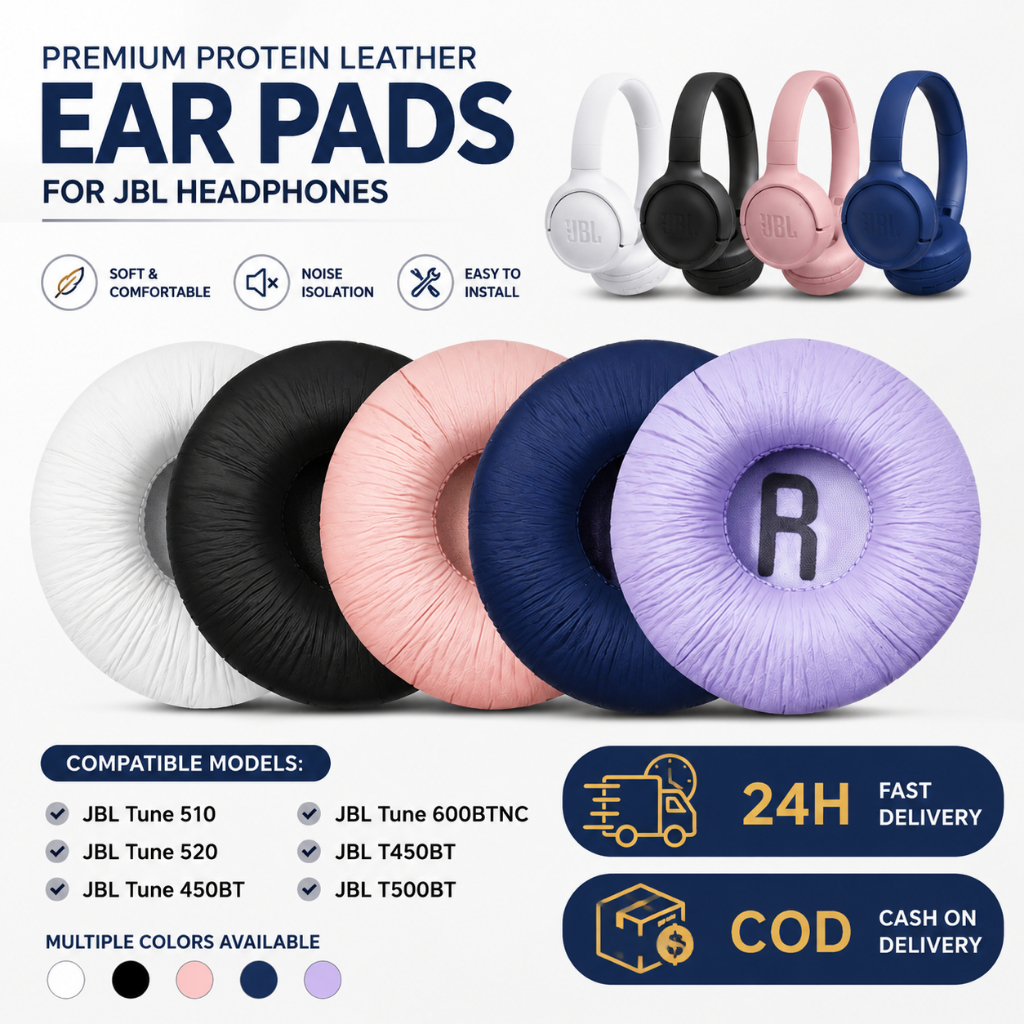 Shipping from Thailand แผ่นรองหูฟังทดแทนสําหรับ JBL Tune 510 520 450BT 600BTNC T450BT T500BT หูฟัง 1