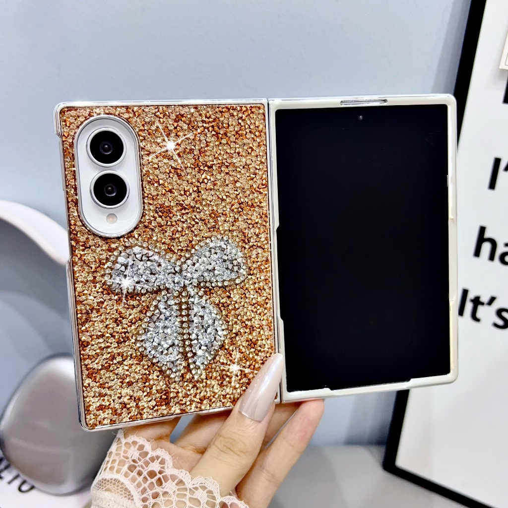 SAMSUNG ซุนยี่ ฝาครอบป้องกันโทรศัพท์ ซัมซุง กาแลคซี Z พับ 8 7 6 5 4 อัลตร้าแฟชั่นออกแบบผีเสื้อเปลือกกันกระแทก
