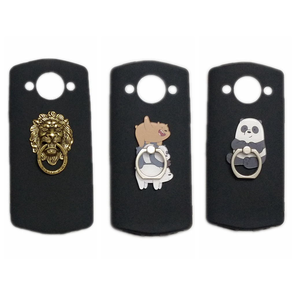 Case สําหรับ Meitu M6 M6S M8 M8S T9 Limited Edition 3D Lion Bear Panda Finger Ring Stand Holder Soft