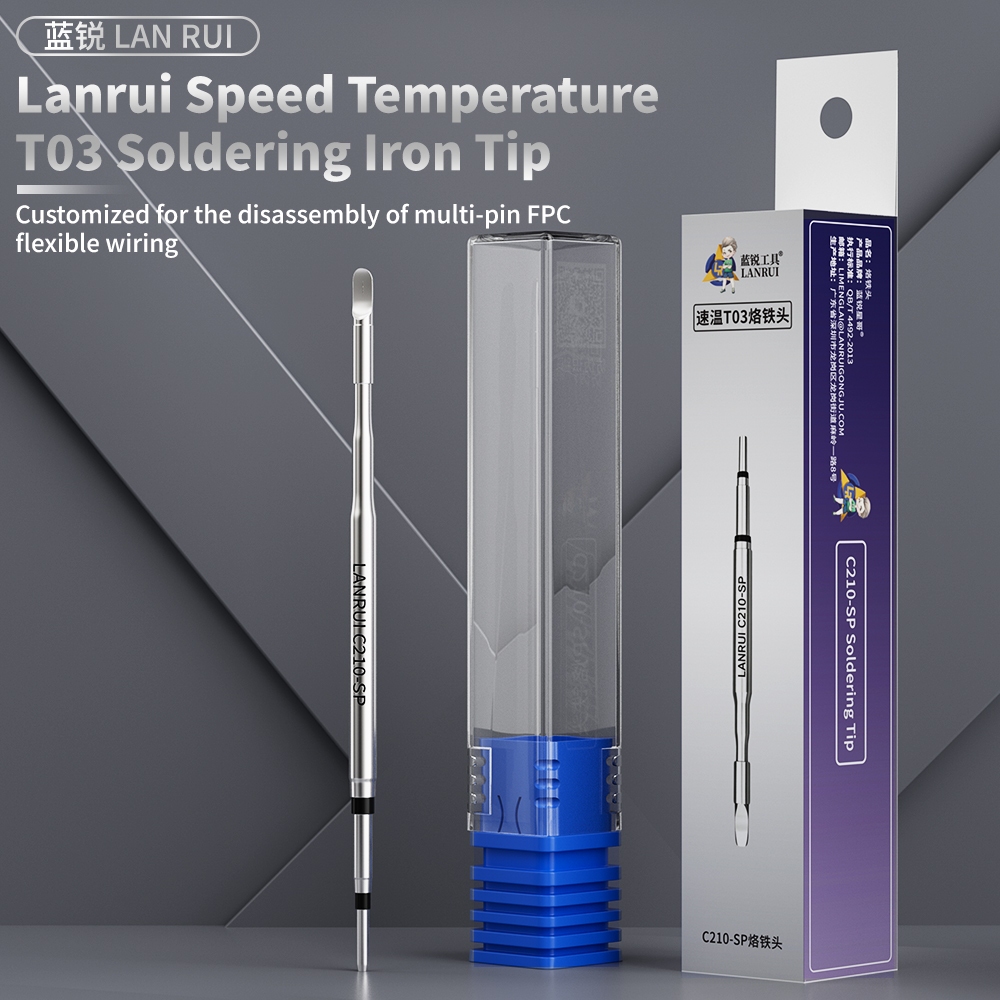 LANRUI C210-SP T03 ปลายหัวแร้งความร้อนอย่างรวดเร็ว, ชุบหลายชั้น C210 หัวเชื่อมสําหรับโทรศัพท์มือถือ FPC และซ่อมชิป IC