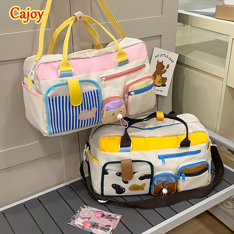 กระเป๋าเดินทางแบบถือ กระเป๋าเดินทางใบใหญ่มาก 30L จุของได้เยอะ กระเป๋าใส่เสื้อผ้าสไตล์ผ้าหนา Dopamine