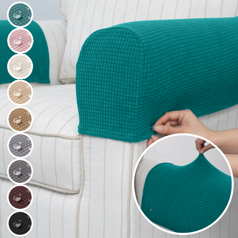 ยืดโซฟาที่เท้าแขน Slipcover รูปข้าวโพด Jacquard Anti-Scratch เฟอร์นิเจอร์แขนป้องกันสําหรับ Recliner โซฟา Homedecor