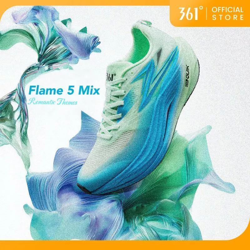 【361 Degrees】 Flame 5 MIX│Running Shoes Carbon Plate Lightweight Breathable Cushion Marathon Racing รองเท้าวิ่ง เบา ระบายอากาศ ผู้ชาย ผู้หญิง 672612214