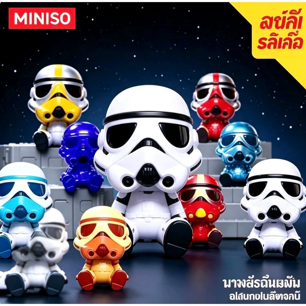 Star Wars Stormtrooper Icon Series Blind Box | ฟิกเกอร์สะสม MINISO 10 แบบ | ของขวัญสำหรับคนรัก Star Wars