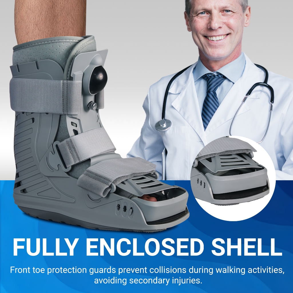 ซัพพอร์ตรองเท้าลม Air cast ปรับระดับด้วยถุงลม ถอดซักได้ Walking Boots ( FO2 ) ใส่ได้ทั้งซ้ายและขวา