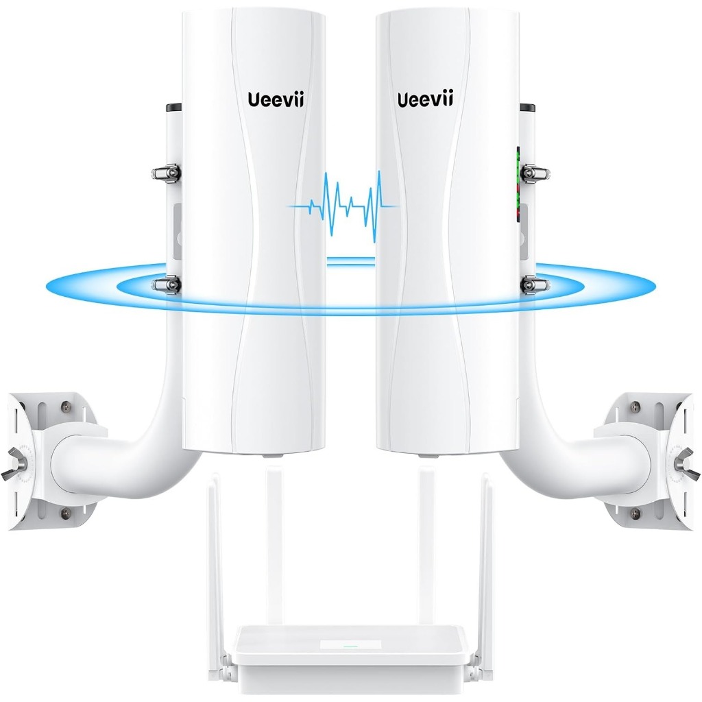 UeeVii CPE688 ครบชุด | สะพานไร้สายแบบ Dual Gigabit Point-to‐Point 5KM | เราเตอร์ AX3000 WiFi 6 | 24V