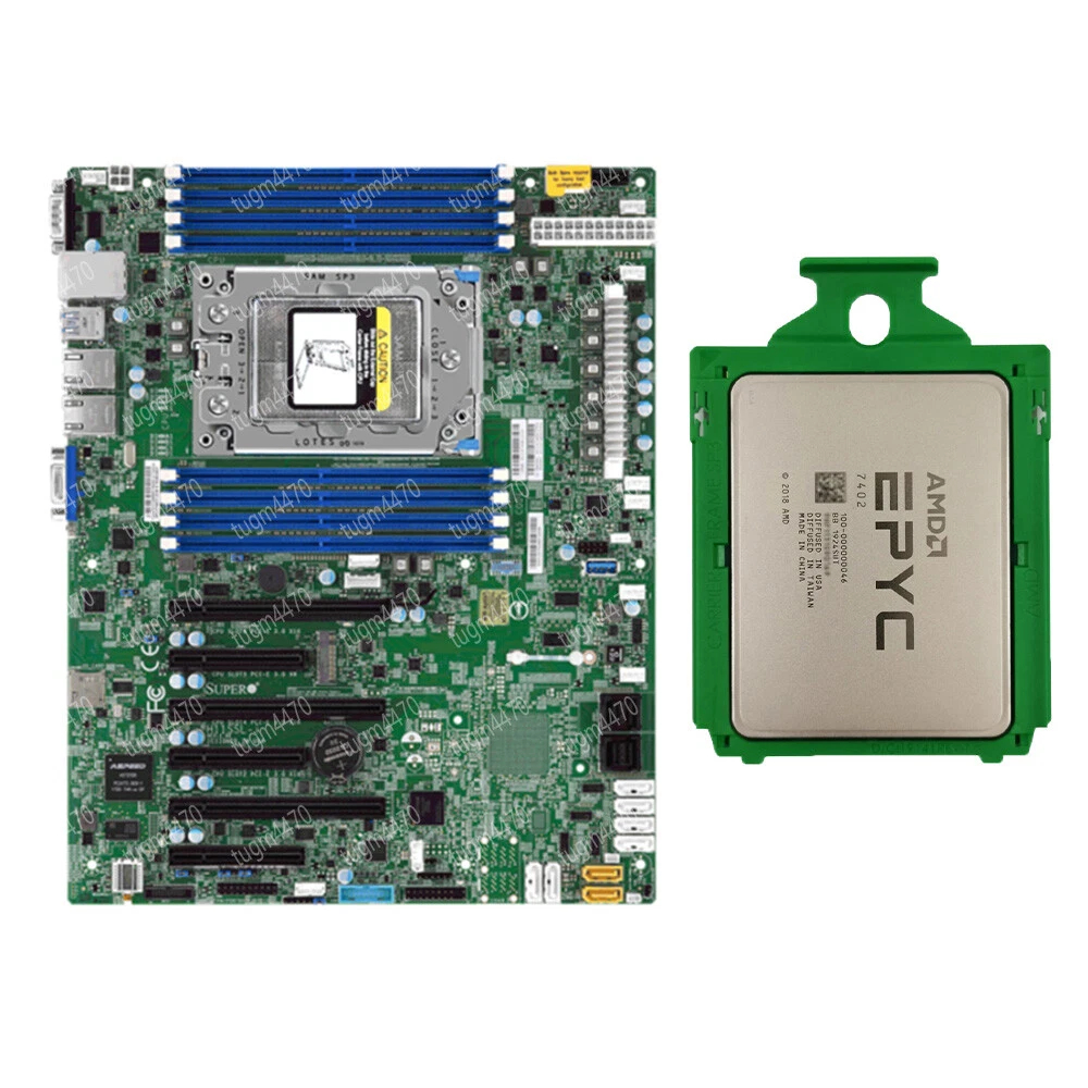 AMD EPYC 7402+Supermicro H11SSL-i 24cores 48threads เมนบอร์ด 2.8 GHz+ CPU