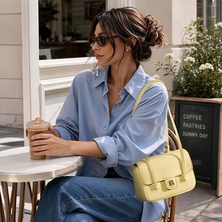 【8.5ใหม่】BOSTANTEN Preppy Elle Bag กระเป๋าสะพายข้างผู้หญิง หนัง PU กระเป๋าสะพายไหล่ น้ำหนักเบา หลายช่อง วินเทจ เรียบหรู Work