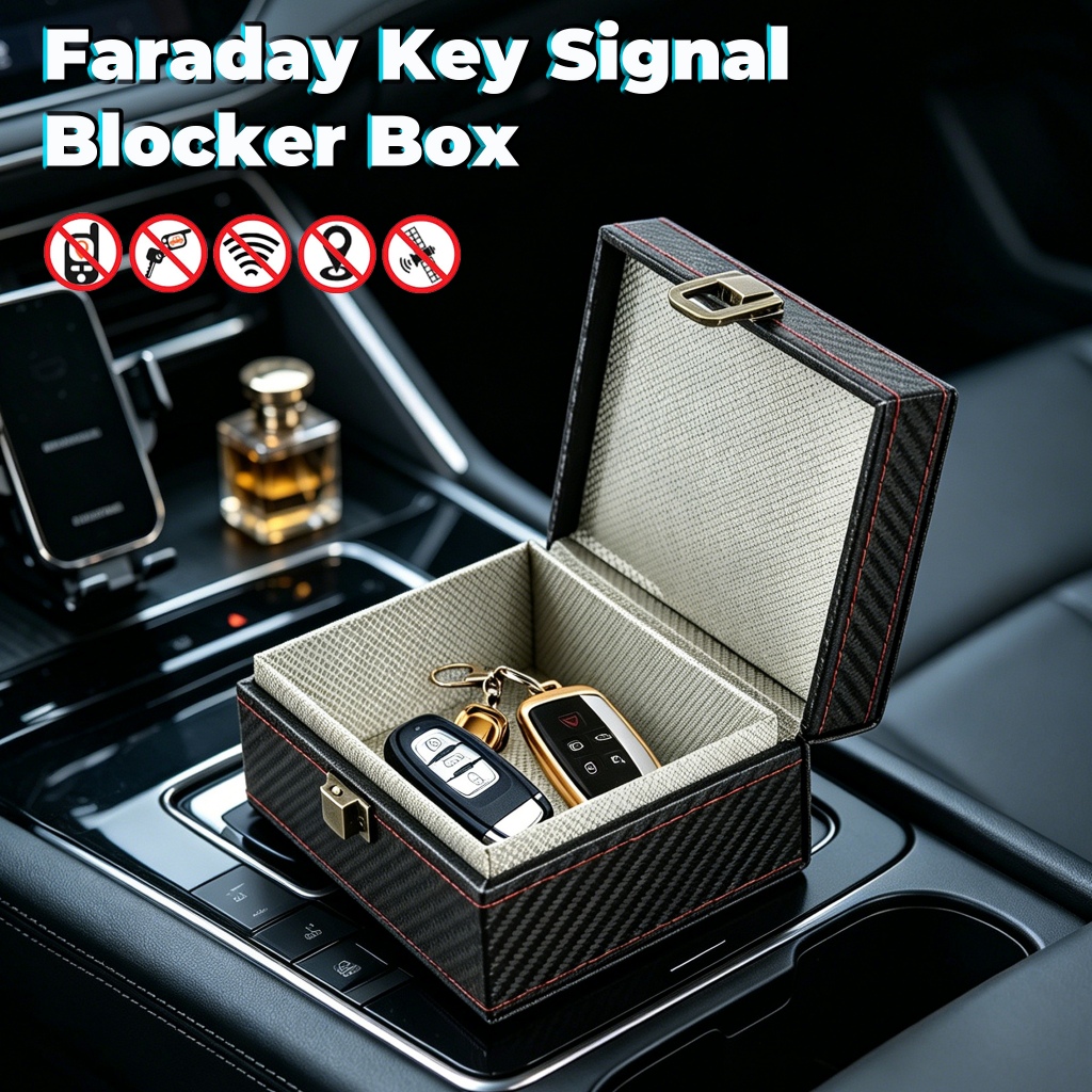 Faraday กล่องสําหรับกุญแจรถ 11.6 x 9 x 5.8 ซม.รถ Key Signal Blocker Anti-Theft Car Key Blocker สําหร