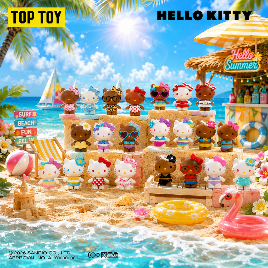 TOPTOY x Hello Kitty Swimsuit Party Series Figures Surprise Bag รุ่นพิเศษรับซัมเมอร์ ของเล่นสุดฮิต ของตกแต่งโต๊ะทำงาน ฟิกเกอร์น่ารัก ฟิกเกอร์ขนาดเล็ก