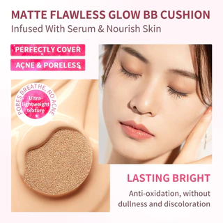 PAPA FEEL Longwear Cushion Foundation – สําหรับผิวแพ้ง่าย พิสูจน์จํานวนคลินิกลดสิว; ไม่ก่อมะเร็ง; ควบคุมความมัน; เสนอปกสูงสุด 11g + 11g, SPF50/PA++++