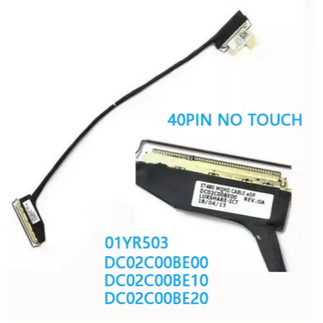 ใหม่แล็ปท็อป LCD Monitor EDP สําหรับ Lenovo ThinkPad T480 WQHD 2560*1440 40PIN 0.5 มม.01YR503 DC02C0