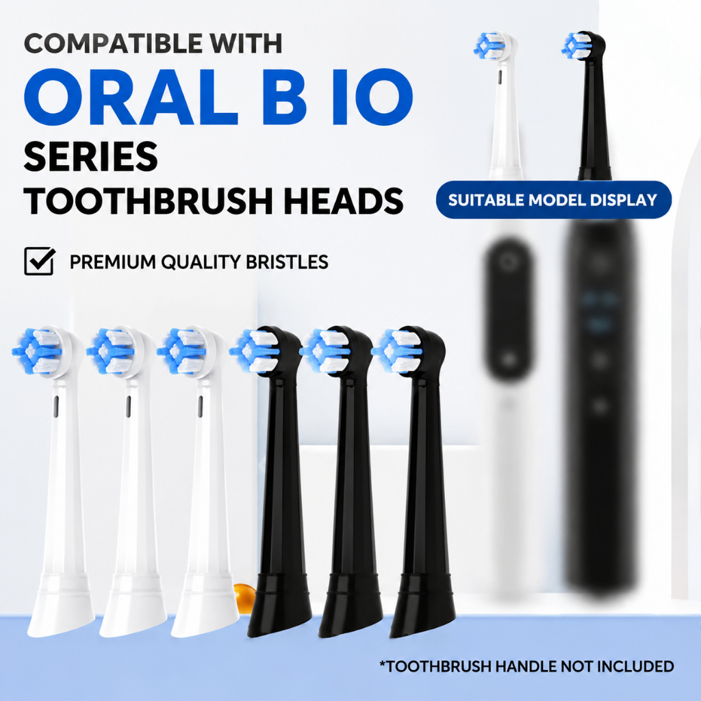 6PCS ใหม่หัวแปรงสีฟัน,ใช้งานร่วมกับ Oral B iO 2/3/4/5/6/7/8/9/10 Series แปรงสีฟันไฟฟ้าเปลี่ยนหัวแปรง