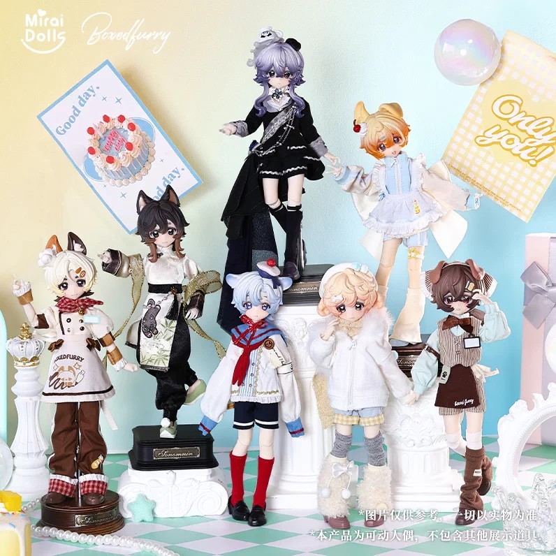 [ของแท้ พร้อมส่ง] MiraiDolls BoxedFurry Series กล่องสุ่ม ตุ๊กตา BJD 1/8 ขยับร่างได้ ตกแต่งโต๊ะ ของขวัญสาวๆ ของขวัญวันเกิด
