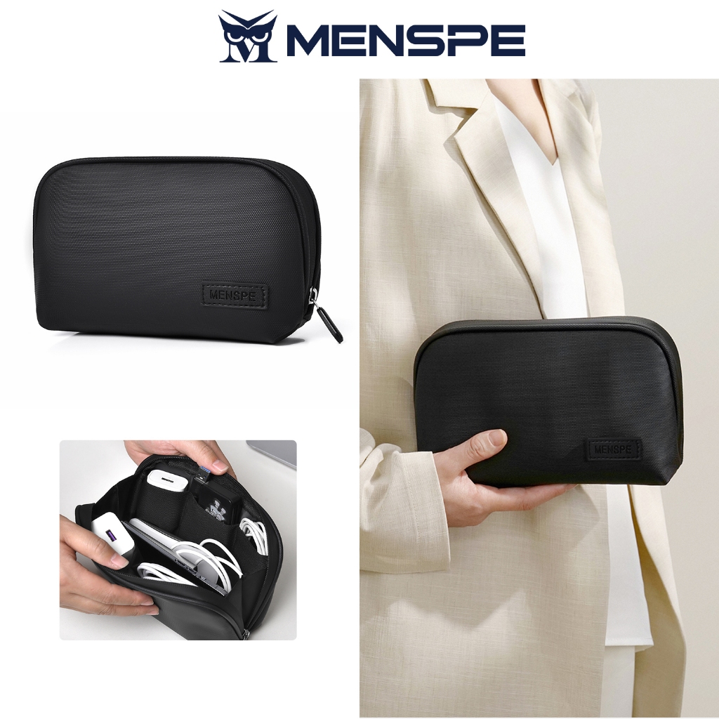 MENSPE Digital Storage Bag Travel Organizer Electronic Gadget Bag USB Cable Storage Bags Multi-Function Pouch Large Cable Organizer Bag