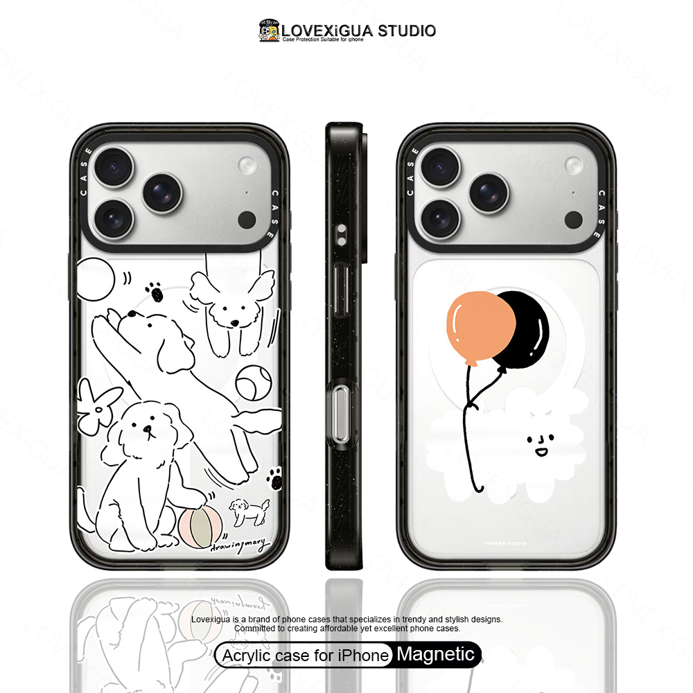 อะคริลิคแม่เหล็กเคสโทรศัพท์สําหรับ iPhone 17Pro Max 17 Air Plus 16 15 14 13 12 Pro Max กันกระแทก Hard back ป้องกันปลอก