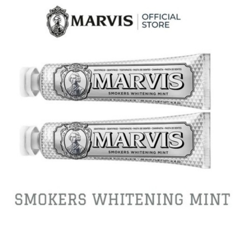 (NEW) Marvis ยาสีฟันมาร์วิส สโมคเกอร์ ไวท์เทนนิ่ง มินต์ / Marvis Smoker Whitening Mint 85ml