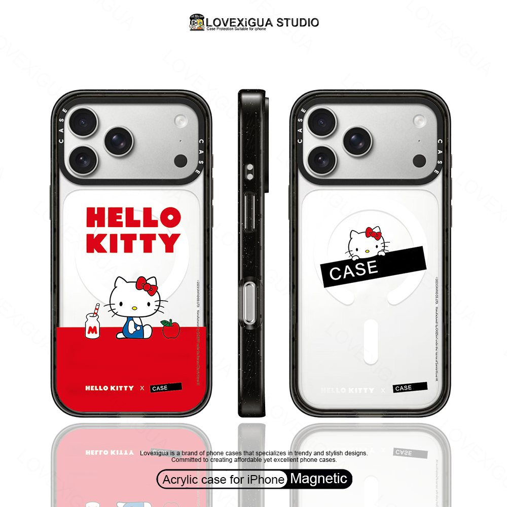 พร้อมเคสโทรศัพท์แม่เหล็กสําหรับiPhone 17 Pro Max 17Air Plus 16 15 14 13 12 Pro Maxกรณีอะคริลิคหลังแข็งกันกระแทกป้องกันปลอกฝาครอบ