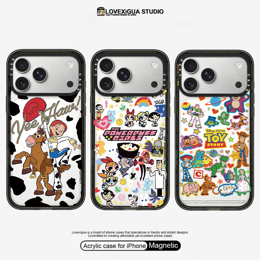 อะคริลิคใสพร้อมเคสโทรศัพท์แม่เหล็กสําหรับ iPhone 17 PRO MAX 17Air 16 15 14 13 PRO MAX กรณีกันกระแทกป้องกันปลอกฝาครอบ