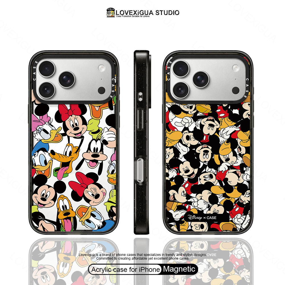 อะคริลิคป้องกันการตกพร้อมเคสโทรศัพท์แม่เหล็กสําหรับ iPhone 17 Pro Max 17Air 16 15 14 13 Pro Max กันกระแทกป้องกันปลอกฝาครอบ
