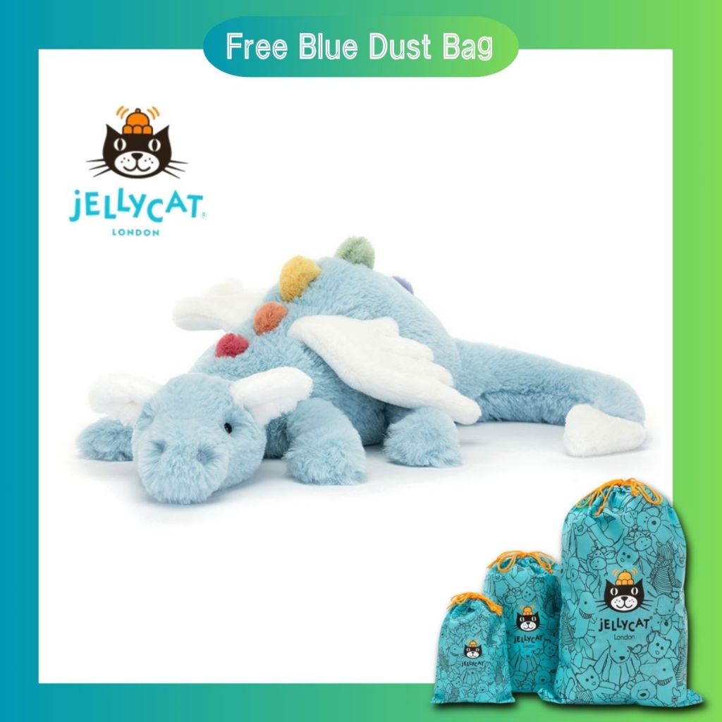 Jellycat original Sky Dragon Snow Dragon /50CM 66CM