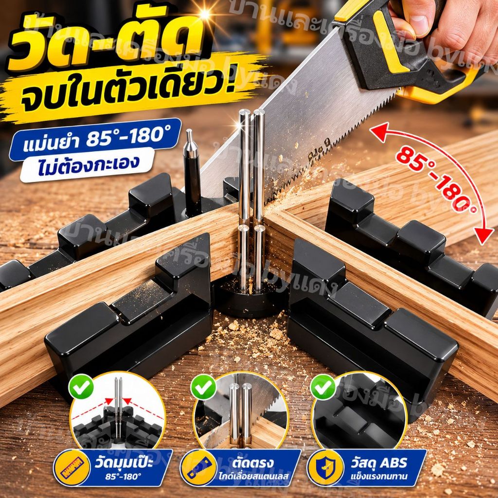 🚀🚀จัดส่งจากกรุงเทพฯ🚀🚀2 In 1 เครื่องมือตัด แม่นยํา ปากกาจับฉาก ปากกาจับฉาก85-180°แคลมป์จับมุมเอียง สําหรับงานไม้ แคลมป์วัดมุมไม้ เครื่องมือตัดมุม Multitool Mitre Measuring Cutting Measure Clamp เครื่องมือตัดมุมเอียง