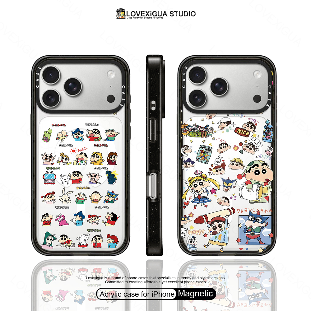 ลื่นโปร่งใสพร้อมเคสโทรศัพท์แม่เหล็กสําหรับiPhone 17 Pro Max 17Air 16 15 14 13 12 Pro Maxกันกระแทกป้องกันปลอกฝาครอบ
