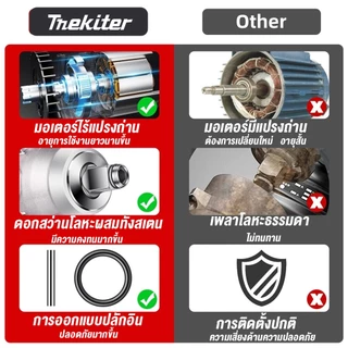 บล็อกแบต 199V บล็อกไร้สาย บล็อกไฟฟ้า 980N.M ประแจไฟฟ้าไร้สาย ไฟฟ้าไร้สาย 2 แบตเตอรี่ลิเธียม Brushless Electric Impact Wrench