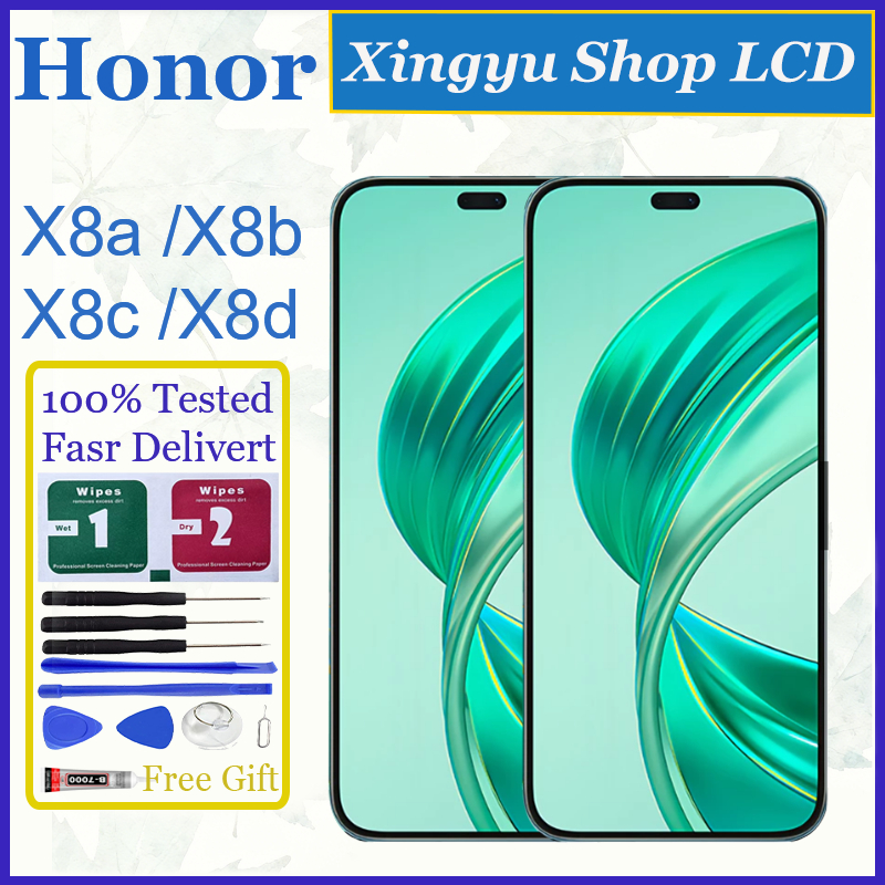 Original สําหรับ Honor X8a X8b X8c X8D จอแสดงผล LCD หน้าจอสัมผัสพร้อมการเปลี่ยนกรอบ