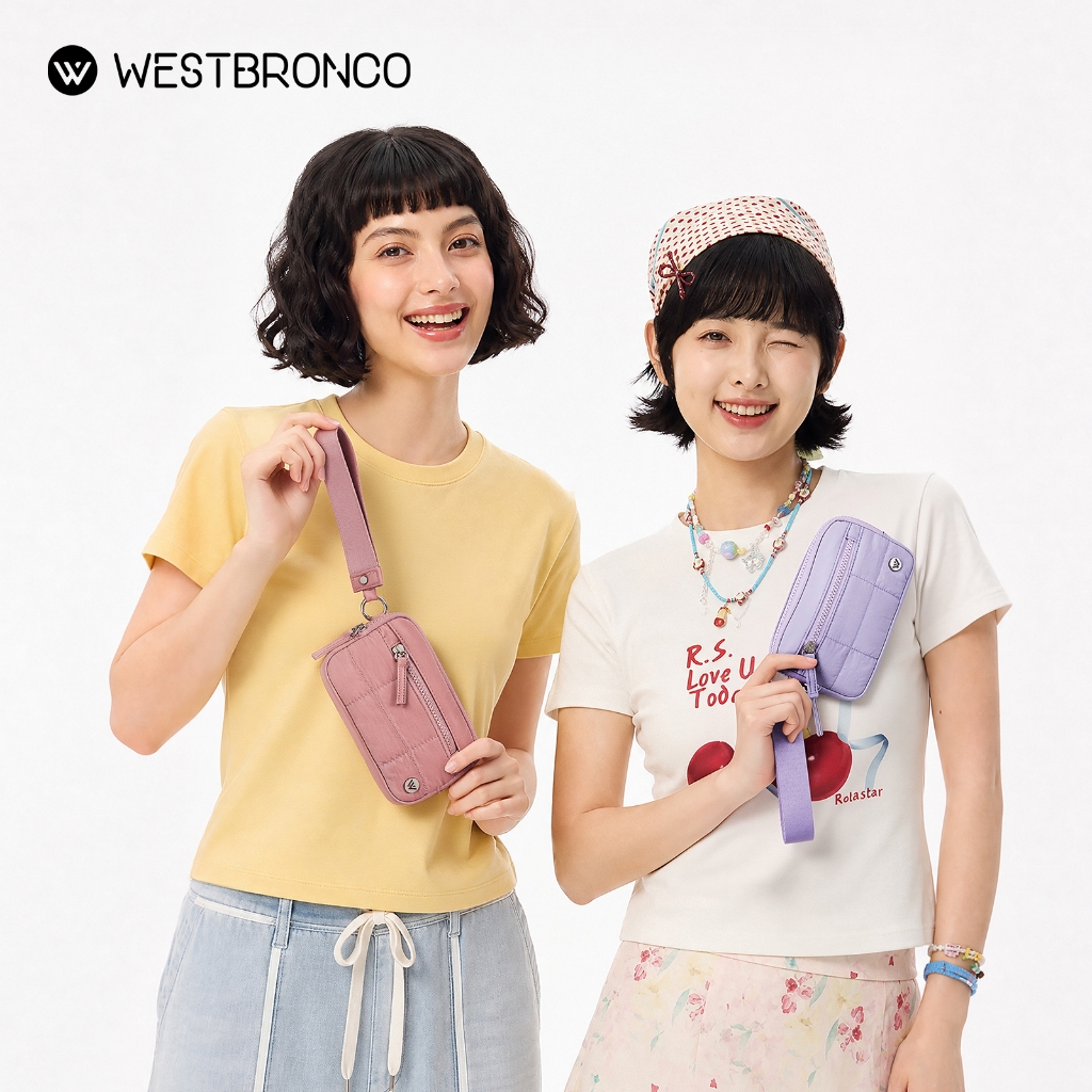 WESTBRONCO محفظة يد نسائية Westlet نايلون RFID — صورة 7