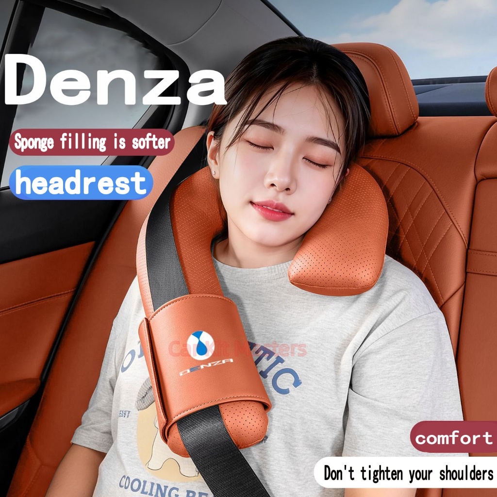 Denza d9 รถ headrest หมอนรองคอหนังคุณภาพสูงโยนหมอนหน่วยความจําโฟมไหล่หมอนเอวสนับสนุนนอนสําหรับ N8 N9