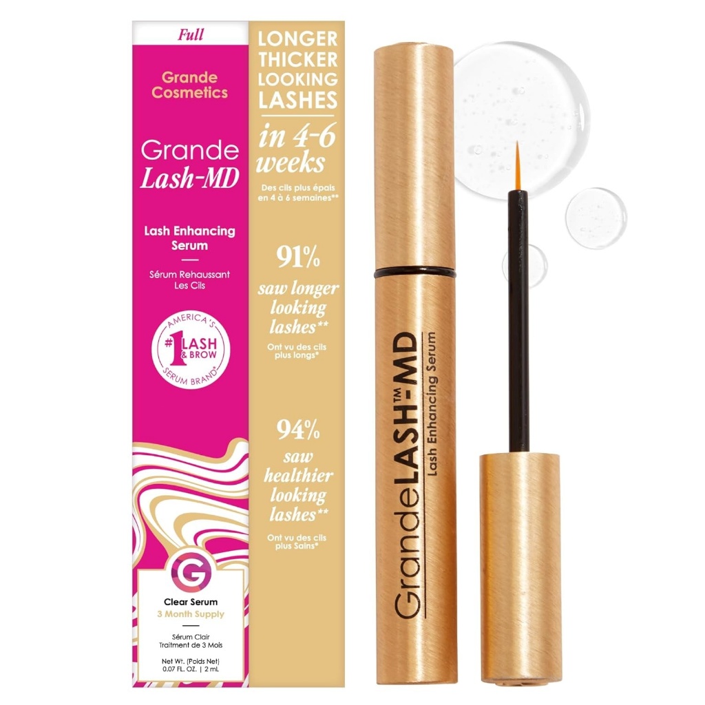 Grande Cosmetics GrandeLASH-MD Lash Enhancing Serum - สูตรเปปไทด์และวิตามินผสมสําหรับอีกต่อไป