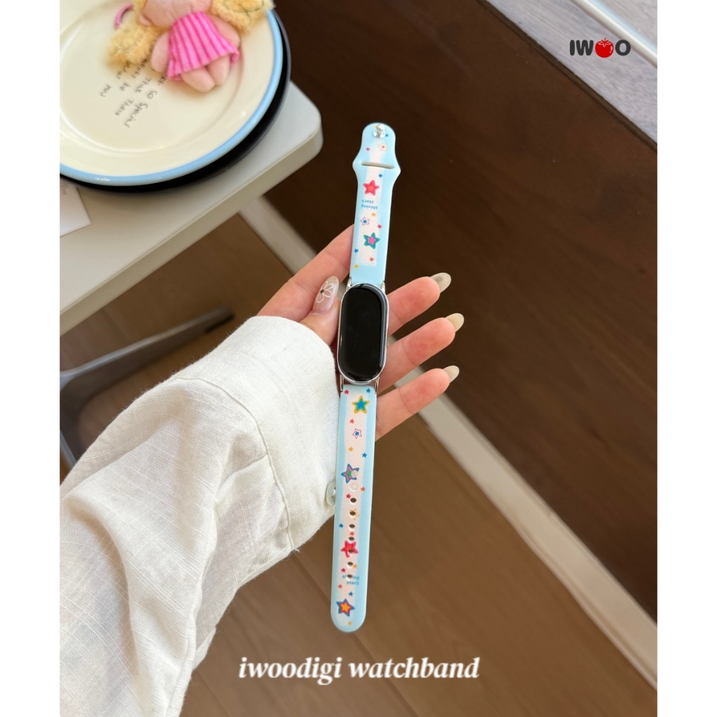 สําหรับ xiaomi/mi band 10 nfc/Ceramic/mi band 9/mi 8 เหมาะสําหรับซิลิโคนซิลิโคนหญิงเกราะสบาย